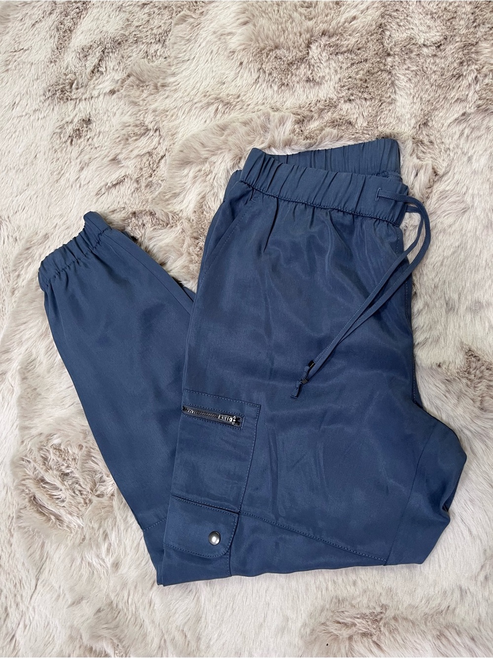 Banana Republic Navy Blue Cargo Drawstring Trousers